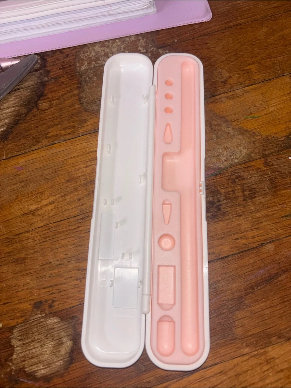 Pink and white Apple Pencil holder or iPad pencil holder/case